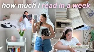how much i *realistically* read in a week 💌 read with me for a week!