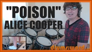 ★ Poison (Alice Cooper) ★ Drum Lesson PREVIEW | How To Play Song (Bobby Chourinard)