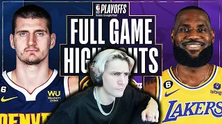 xQc reacts to Los Angeles Lakers vs Denver Nuggets Game 4 & Lebron Might be Retiring?