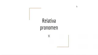 Grammatik: Relativa pronomen (som)