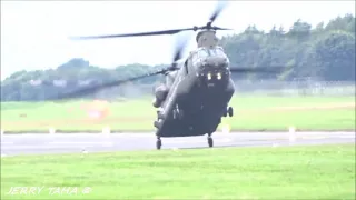 Incredible Landing and Take Off Backwards of RAF Chinook @ Fairford RIAT 2016