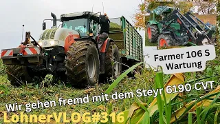 LohnerVLOG#316 Das erste Mal Steyr 6190 CVT fahren I Fendt Farmer 106 S Wartung/ Reparatur I Claas