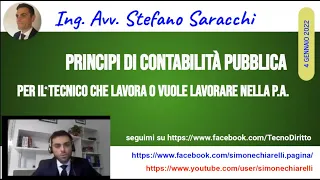 Principi di contabilità pubblica di Stefano Saracchi (4/1/2022)