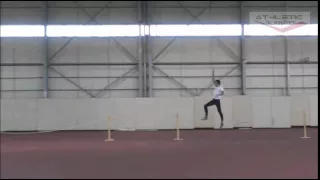 High jump drill - Take offs per two steps on the approach