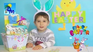 Пасха. Открываем подарки от Пасхального зайчика.Opening Easter Bunny's presents.