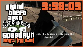 GTA San Andreas Speedrun - any% (no AJS) in 3:58:03