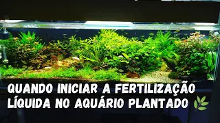 Quando iniciar a fertilização no aquário plantado??? 🌿🤔