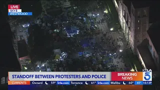 Pro-Palestinian protesters at UCLA stand ground, refuse orders to disperse