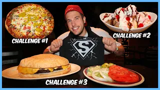 I Attempted THREE Restaurant Food Challenges in A SINGLE DAY!