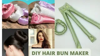 how to make DIY fabric hair bun maker and holder in simple way it can be used no heat hair curling