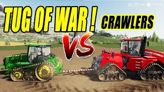 All Crawler Tractor Wars! Tug of War! Who Will Win? Farming Simulator 19