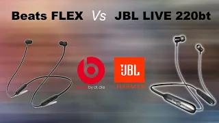 Beats Flex vs JBL Live 220bt Wireless Bluetooth Earphones Headphones Earbuds | Compare | Difference