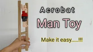 How to make a wooden Acrobat Toy || Gymnastic Man Toy || DIY crafts