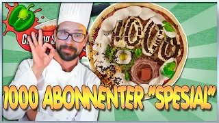 Feirer 1000 abonnenter med verdens sunneste pizzakake! || Cooking Simulator