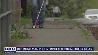Questions of accessibility arise after blind man struck by car in Redmond | FOX 13 Seattle