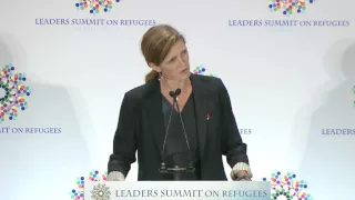 Ambassador Power Participates in The Leaders' Summit on Refugees