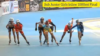 1000 mt Inline Final Sub junior Girls (11-14 yrs): 60th RSFI NATIONAL 2022