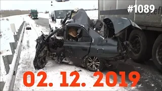 ☭★Подборка Аварий и ДТП от 02.12.2019/#1089/December 2019/#авария