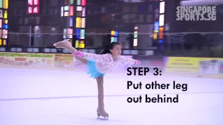 Figure Skating - Dancing on ice (Waltz jump, forward crossover, spiral, 2 foot spin)