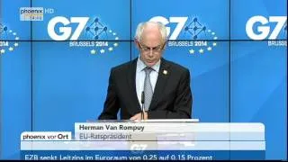 Abschluss G7-Gipfel: Herman Van Rompuy am 05.06.2014