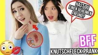 XXL KNUTSCHFLECK prank an beste FREUNDIN (DIY KUSS Schminken)