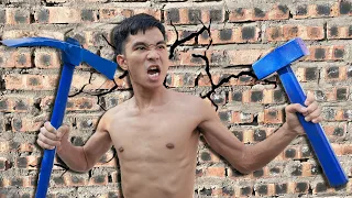 Thử Thách Vượt Qua Bức Tường | Through Wall Challenge  | PHD Troll