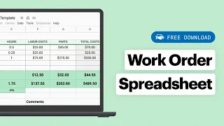 Creating a Work Order Spreadsheet (w/ Free Template) | Fleet Management Tools