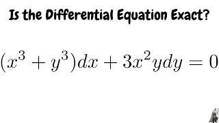 Determine if the differential equation is exact Example 1