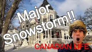 Major Snowstorm (+time lapse) on PEI - 90kmh winds and 40cm snow - fun!