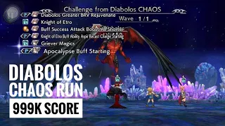 DFFOO [GL] Diabolos Chaos - Lightning, Penelo, Ultimecia (64 Turns | 999k Score)