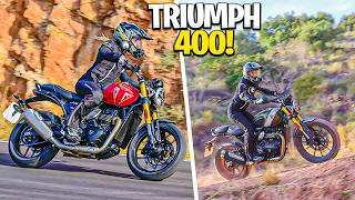 TESTE  NOVA 400cc da TRIUMPH na Espanha! Speed 400 e Scrambler 400x 🏍️