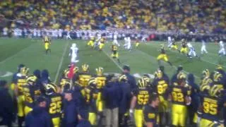 Forcier Pic at end of Michigan vs. Penn State Game October 24, 2009