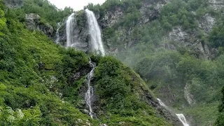 18 Наш Юг. Красная поляна в октябре 2022. Водопады Поликаря и Медвежий