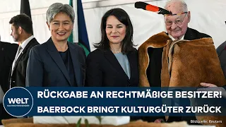 AUSTRALIEN: Bundesaußenministerin Annalena Baerbock bringt Aboriginie-Stamm Kulturgüter zurück