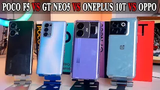 Poco F5 VS OnePlus 10T VS Realme Gt Neo 5 VS Oppo Reno 6 Pro Что выбрать?