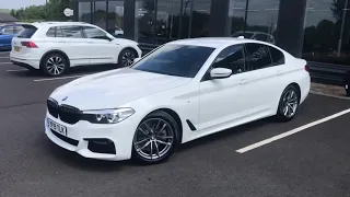 2019 bmw 520D m sport 4 door white 188bhp