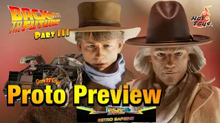 Hot Toys PROTOTYPE PREVIEW DELOREAN Doc Brown MMS617 Marty Mcfly 616 BTTF PART 3 Toy Sapiens  ホットトイズ