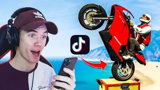 Recreating VIRAL GTA 5 STUNTS On Tik Tok!