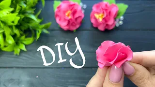 ПОСМОТРИТЕ как ПРОСТО! Цветы из фоамирана Своими руками DIY