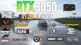 RTX 3050 + Ryzen 5 5600X : Test in 14 Games in 2023 - RTX 3050 Gaming