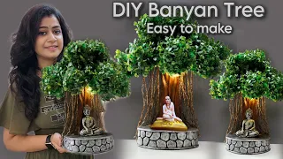 DIY Easy Banyan tree Making at home  | shree Swami samarth Vata Vriksh