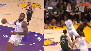 LeBron James Carries Entire Lakers With Nasty Windmill Dunk&Alley-Oops !