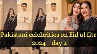 Pakistani celebrities dressing on Eid ul fitr 2024# acctresses best dresses on Eid