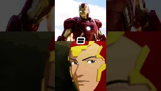 MCU Iron Man Vs Armored Adventures #ironman #mcu #mcushorts #animated #cxrruptedsinz