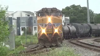 Southbound union pacific manifest diverges west onto maurary street connector