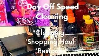 Day Off Speed Clean | Cleaning | Walmart Haul | Marshall's haul | Restock