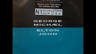 George Michael & Elton John Don't Let The Sun Go Down On Me 1991 Vinyl 45 RPM Single Label Epic Euro