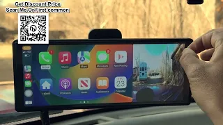 10.26" 4K Dash Cam ADAS Wireless Android Car DVR GPS Rearview Camera Review, Unboxing Aliexpress