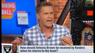 How should Antonio Brown be received by Raiders when he returns to the team?