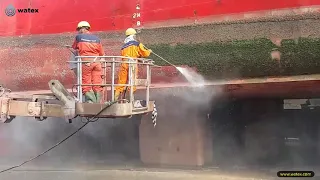 water jetting machine- high pressure water blasting paint rust for ship made in fiber glass or metal